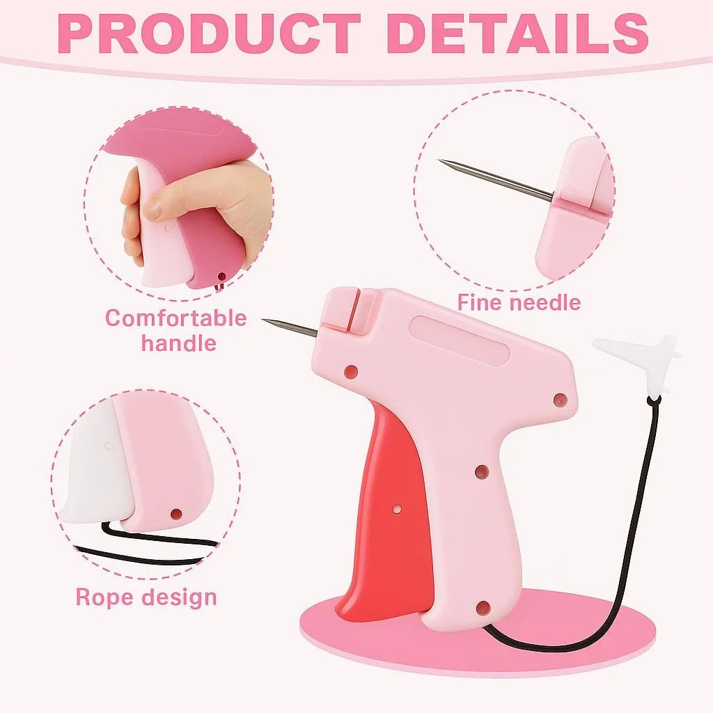 Micro Tagging Gun Portable Hemming Tool with 1000 Micro StitchesApplicable to Temporary Hems on Shirt Sleeves Pants and Dresses