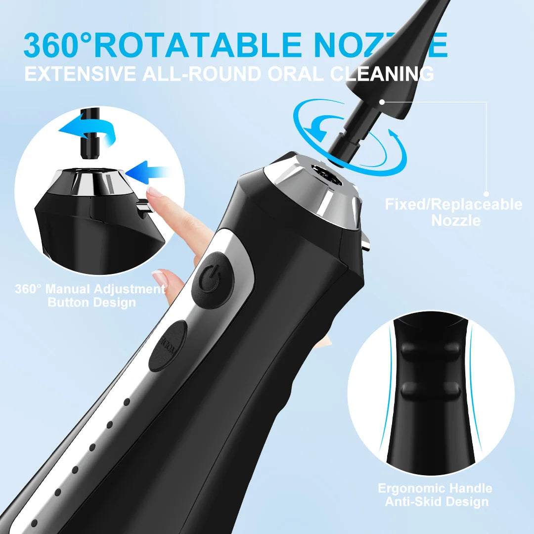 SEJOY Oral Irrigator Water Flosser Dental Teeth Whitening strips 230ML Tank 5 Modes 8 Jet Tips Washing Machine for Home