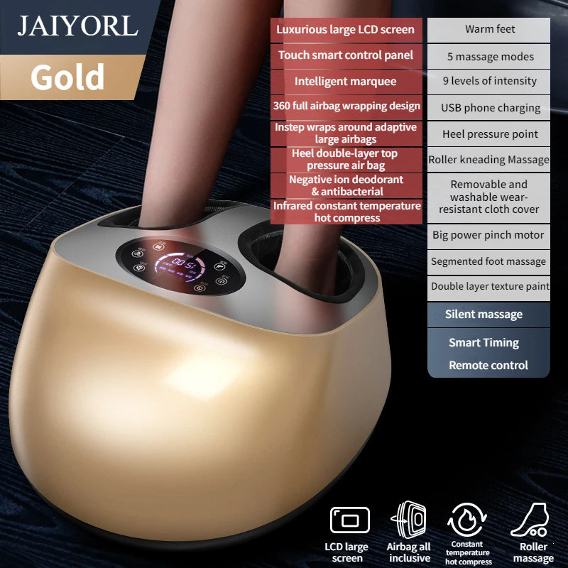 Electric Foot Massage Machine Fully automatic Shiatsu Kneading Heating Household Negative Ion Airbag Fully Wrapped Foot Massager