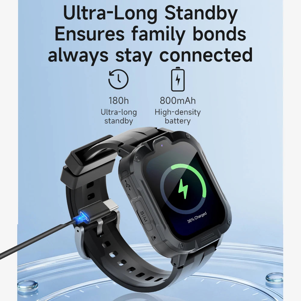 4G Children's Smartwatch With GPS Positioning Kids AGPS LBS WiFi SOS Dual Camera Smart WatchWaterproof Music Parental Guardian