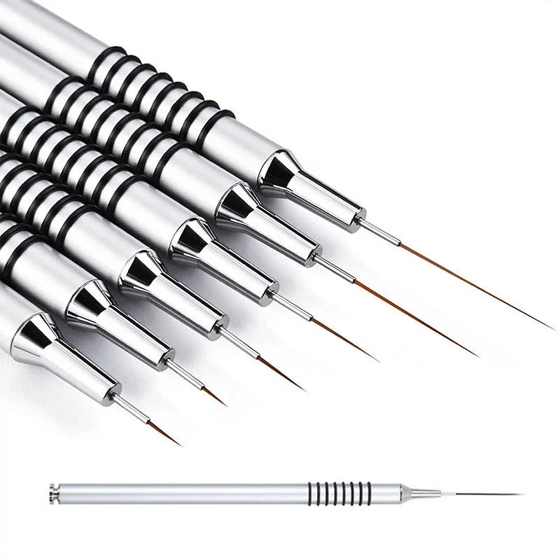 Professional Nail Art Liner Brushes Set Nail Art Design Brush Stripe Nail Line Brush Thin Long Lines UV Gel Painting Pen Carved