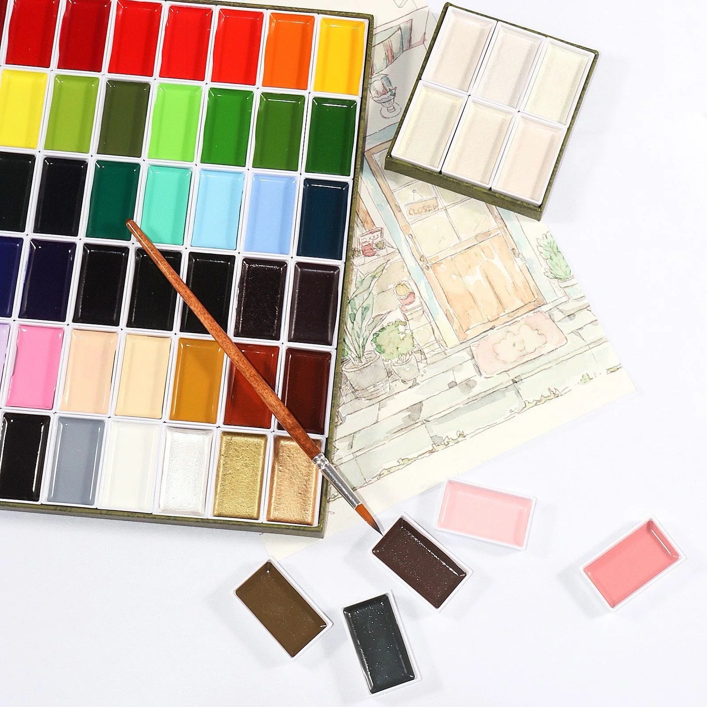 Watercolor Paint Set 24/48 Colors, Professional-quality art supplies for artists adult