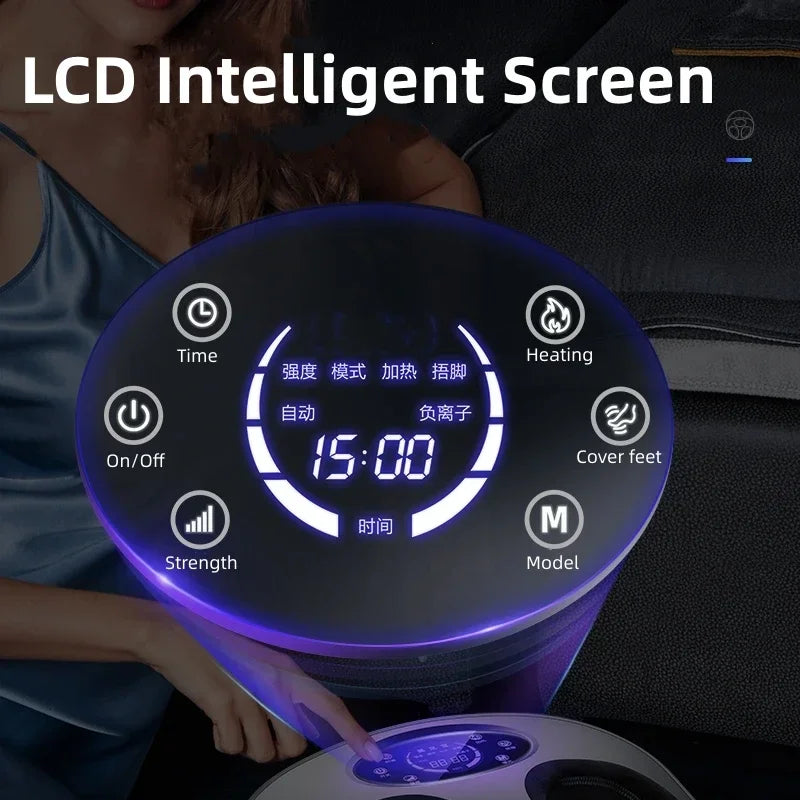 Electric Foot Massage Machine Fully automatic Shiatsu Kneading Heating Household Negative Ion Airbag Fully Wrapped Foot Massager