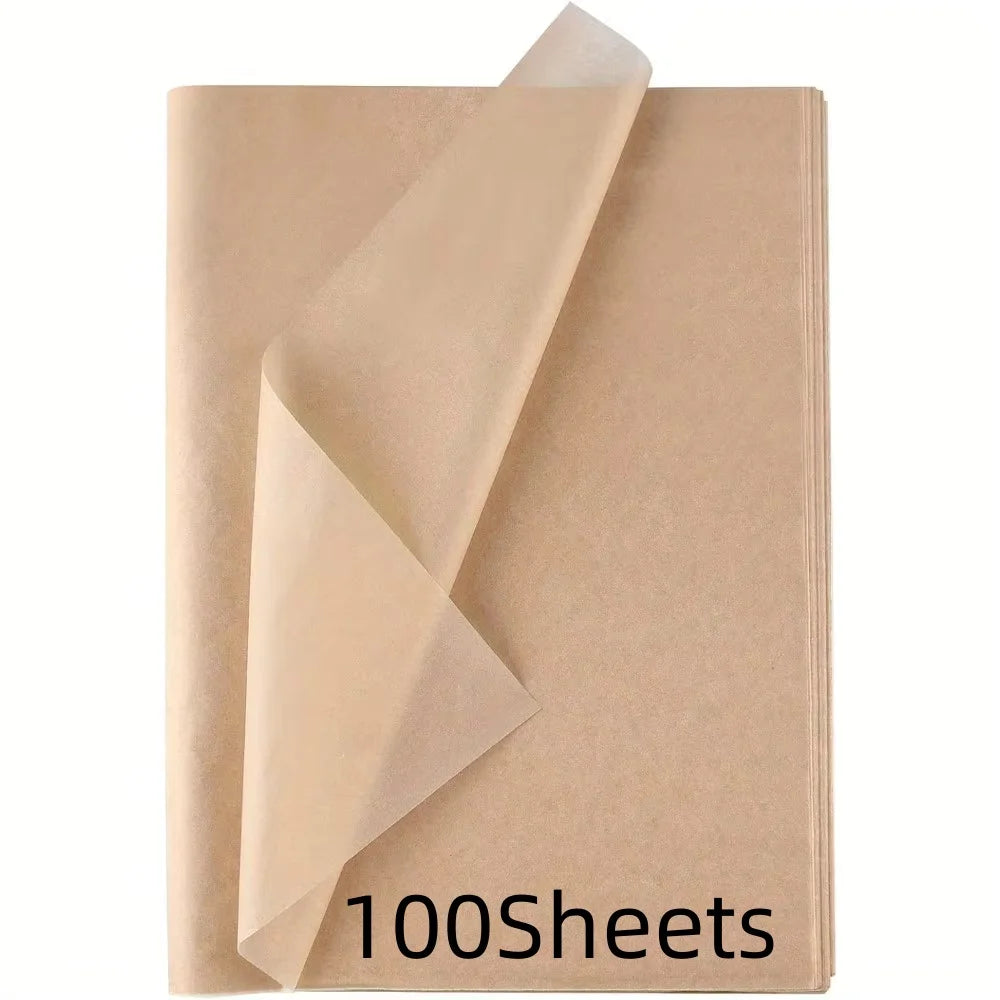 10-100 Sheets Brown Tissue Paper for Packaging Gift Wrapping Craft Papers Bulk for DIY Wedding Festival Party Supplies
