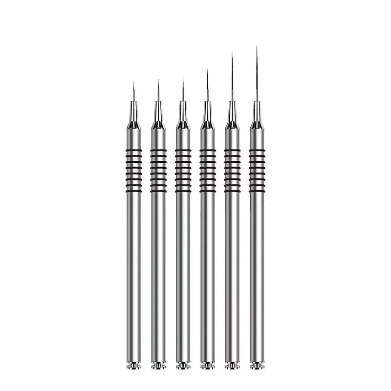Professional Nail Art Liner Brushes Set Nail Art Design Brush Stripe Nail Line Brush Thin Long Lines UV Gel Painting Pen Carved