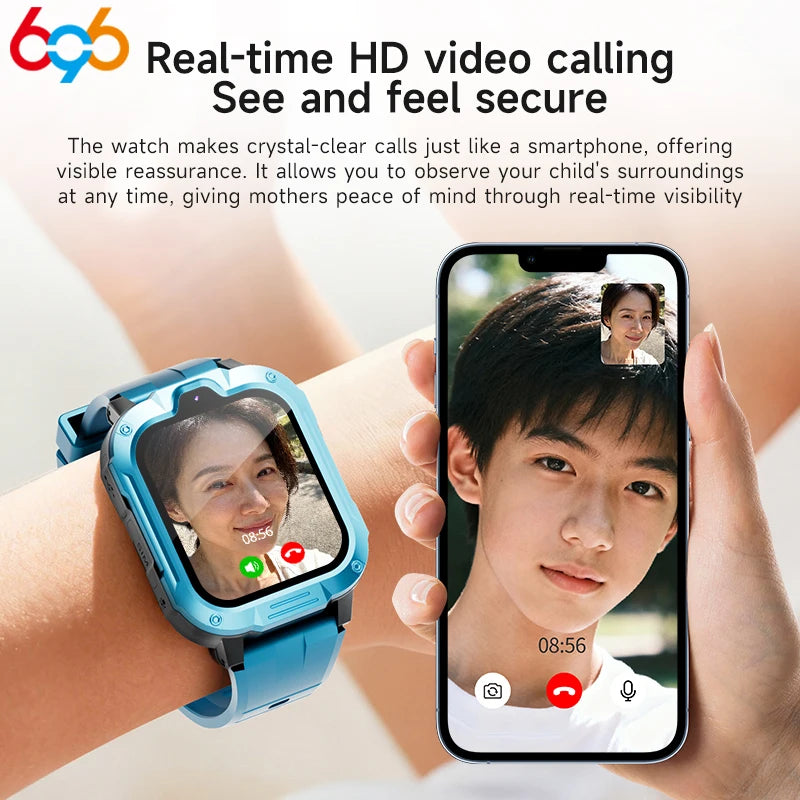 4G Children's Smartwatch With GPS Positioning Kids AGPS LBS WiFi SOS Dual Camera Smart WatchWaterproof Music Parental Guardian