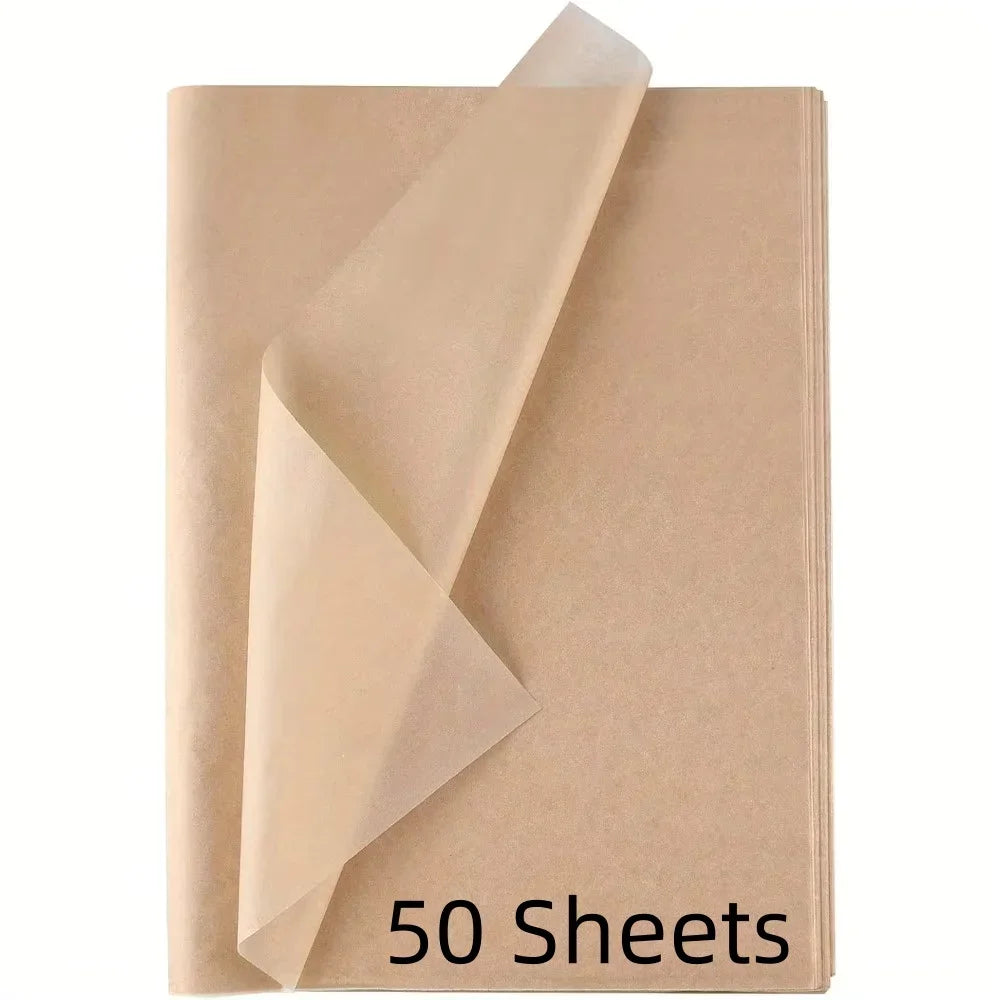 10-100 Sheets Brown Tissue Paper for Packaging Gift Wrapping Craft Papers Bulk for DIY Wedding Festival Party Supplies