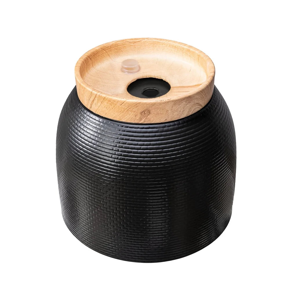 10 Inch Woven Black Ceramic Planter with Stable Base Indoor Outdoor Plants Modern Elegant Home Decor Gift