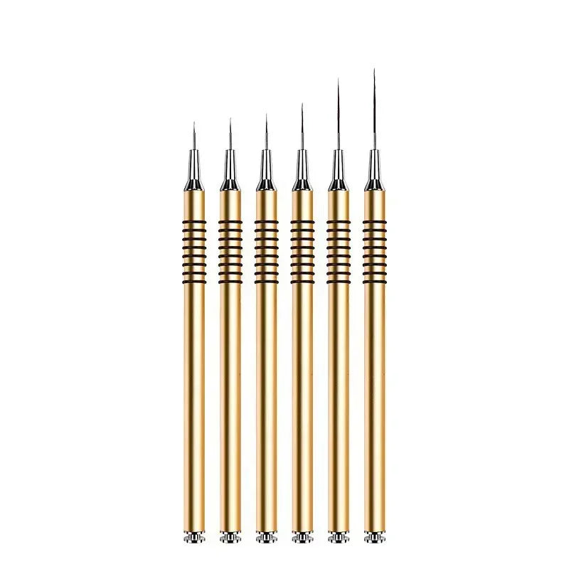 Professional Nail Art Liner Brushes Set Nail Art Design Brush Stripe Nail Line Brush Thin Long Lines UV Gel Painting Pen Carved