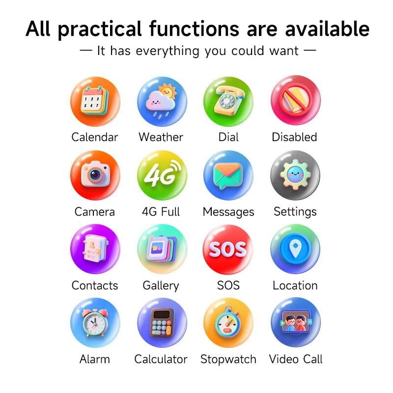4G Children's Smartwatch With GPS Positioning Kids AGPS LBS WiFi SOS Dual Camera Smart WatchWaterproof Music Parental Guardian