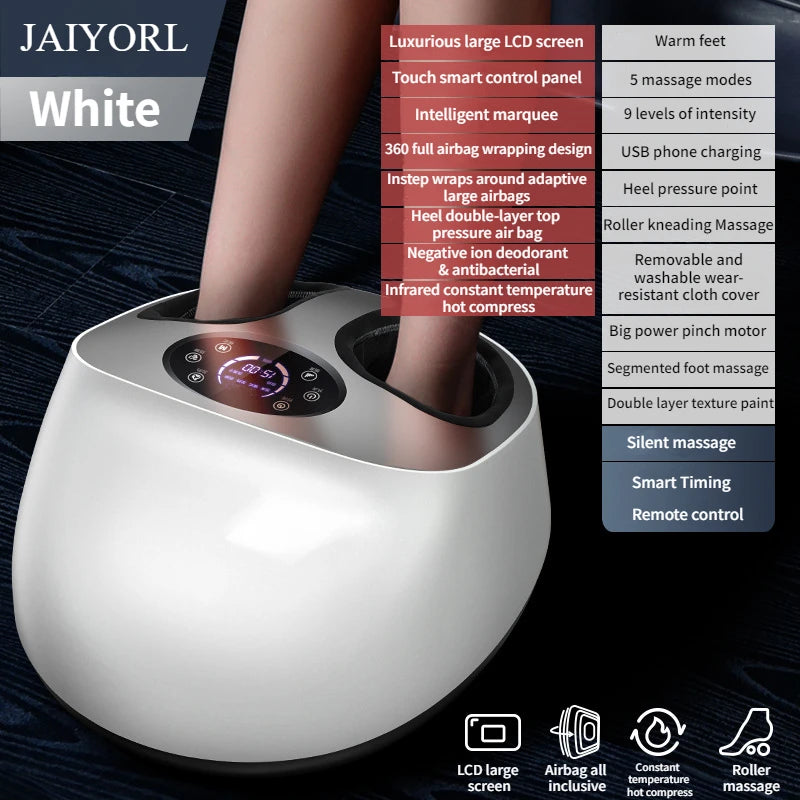 Electric Foot Massage Machine Fully automatic Shiatsu Kneading Heating Household Negative Ion Airbag Fully Wrapped Foot Massager
