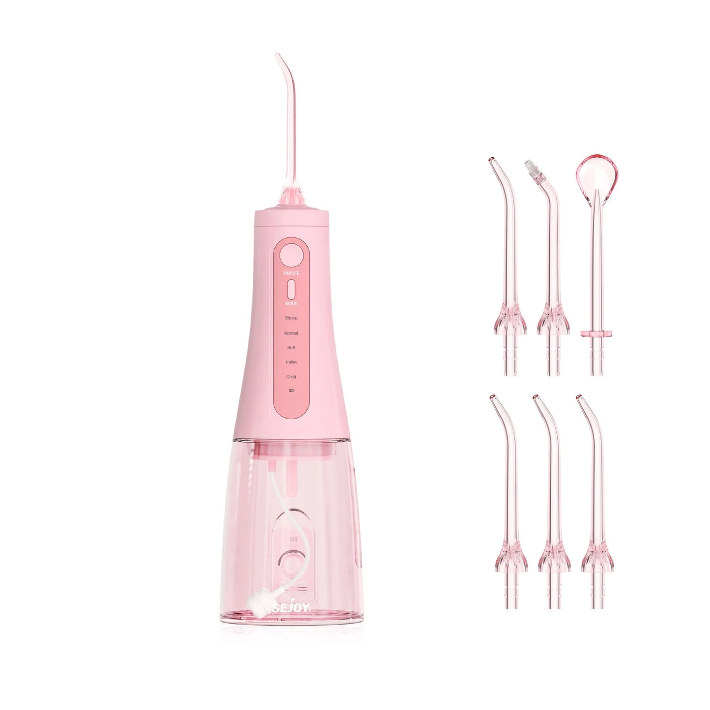 SEJOY Oral Irrigator Water Flosser Dental Teeth Whitening strips 230ML Tank 5 Modes 8 Jet Tips Washing Machine for Home