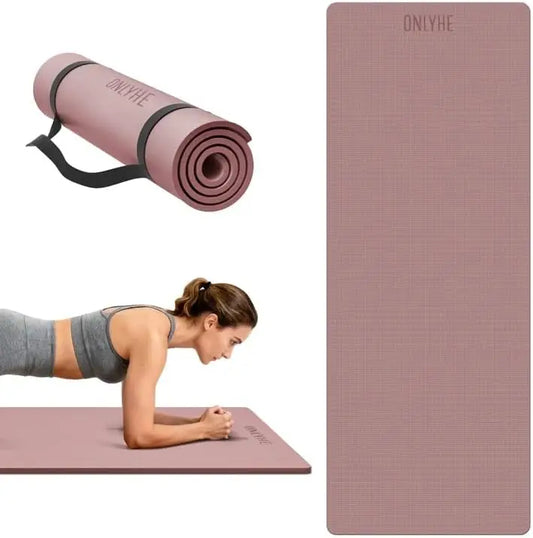 Extra Thick 8mm Yoga Mat, 72x26 inches, TPE Material, Anti-Slip & Lightweight for Fitness, Travel, Gym