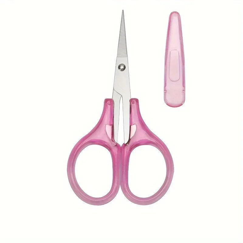 1pc Compact Precision Craft Scissors Sharp Stainless Steel Blades with Protective Cap, Tsa-Approved for Travel Stationery